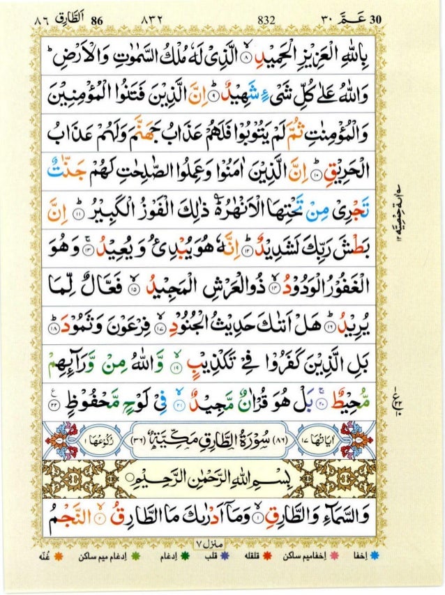 Surah Tariq Pdf